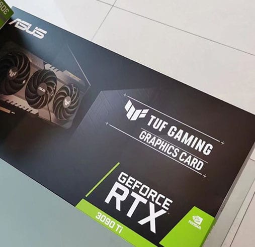 Package of Asus GeForce RTX 3090 Ti