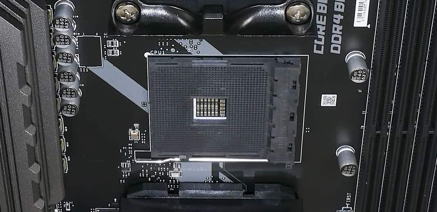 AM4 socket on MSI MAG B550 TOMAHAWK.