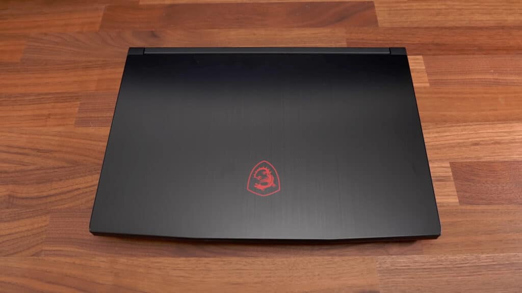 MSI Thin GF63 top view